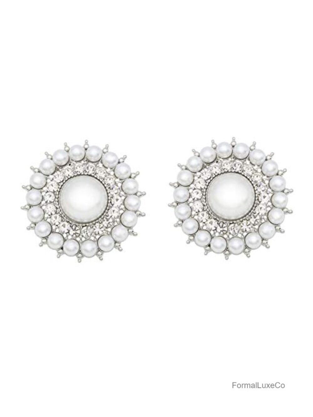 Pearl Rhinestone Shoe Clips Crystal Wedding Party Jewelry Accessory Pair